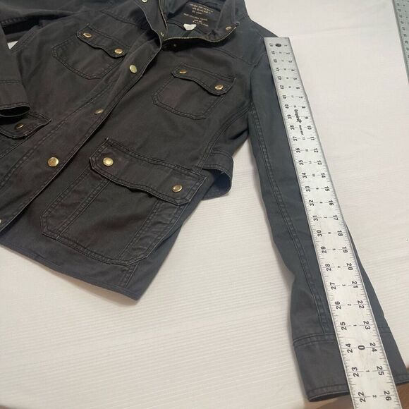 J. Crew Relaxed Boyfriend Field Wax Dark Grey Jacket Size Medium - Picture 4 of 9
